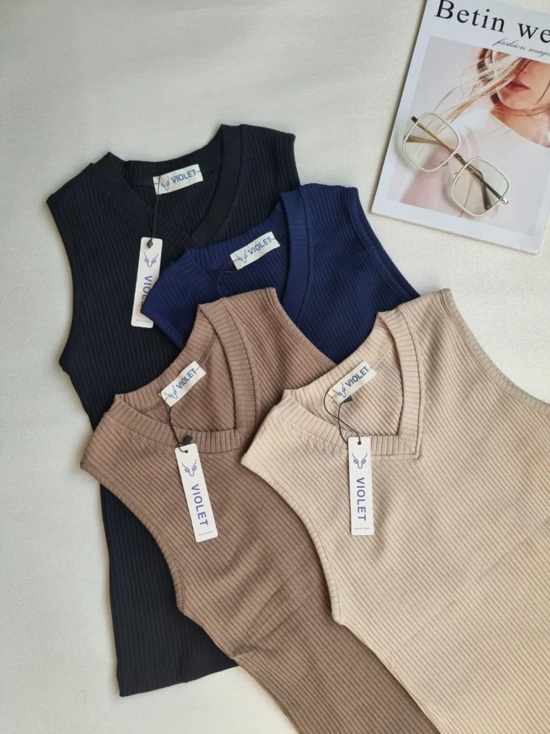 تاپ یقه هفت کبریتی