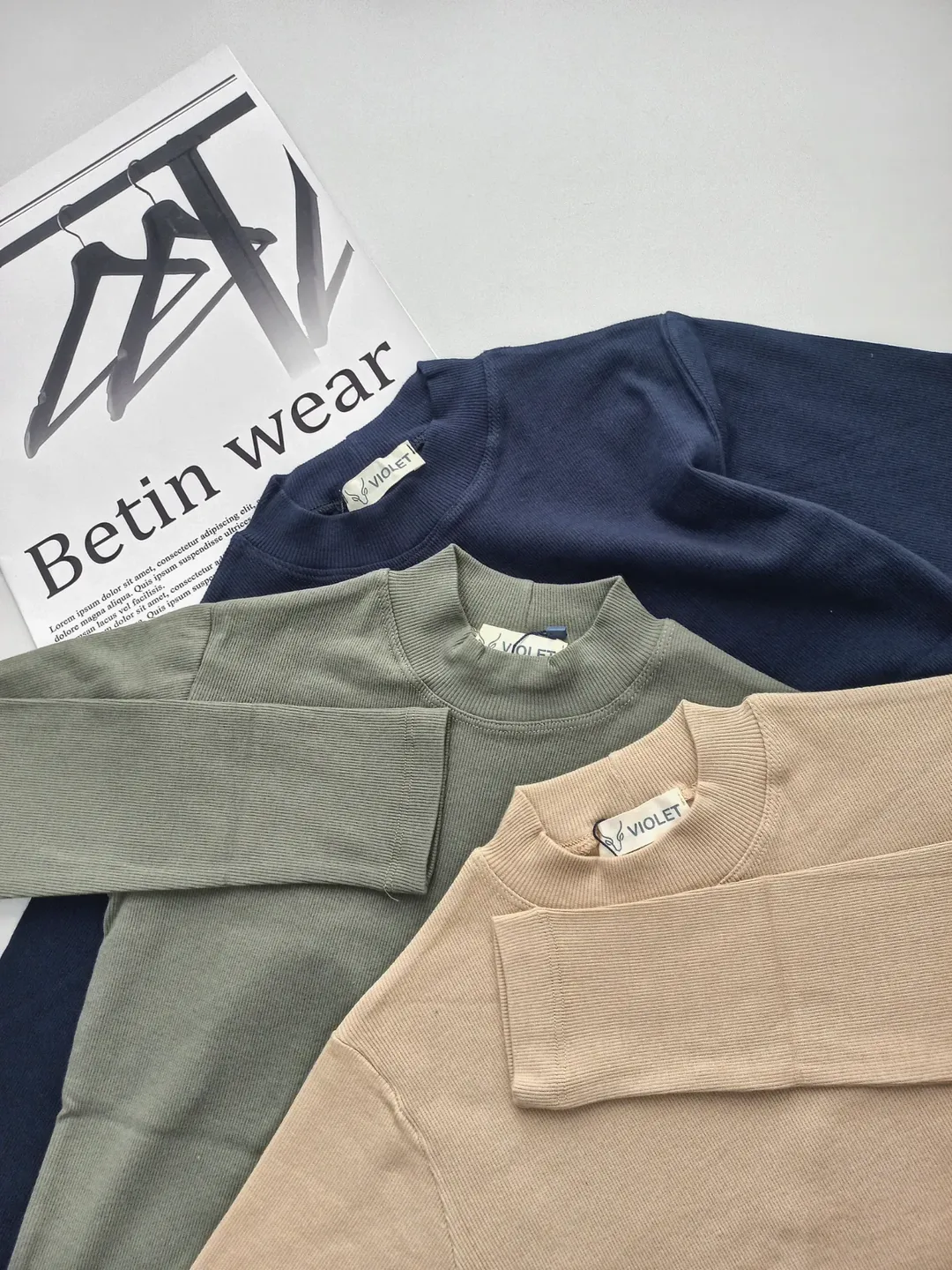 بلوز یقه ایستاده کش بافت